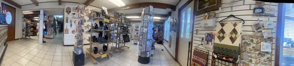Displays of handmade gifts and artwork inside FACS in Crossville