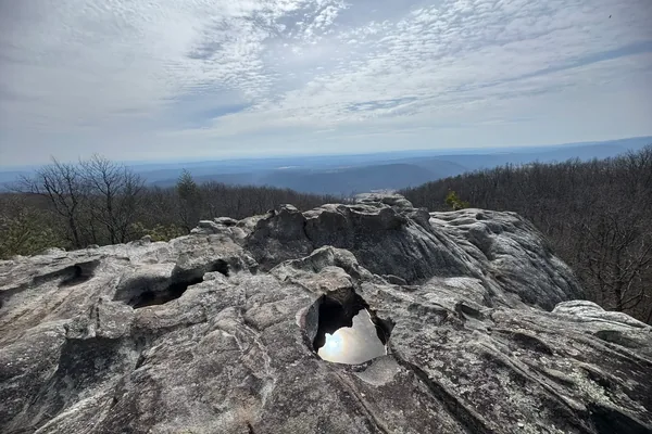 Rocky overlook on Black Mountain above the Cumberland Plateau